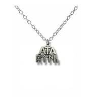 Atatürk Figürlü ve Göktürk Alfabesi Türk Yazılı Kolye – Gümüş Renk Unisex Metal Takı