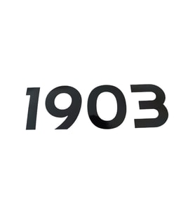 1903 Yazılı Oto Sticker Siyah 20x7cm