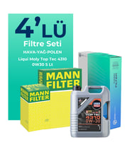 MANN Citroen DS5 1.6 Benzinli Filtre Bakım Seti Liqui Moly Motor Yağlı (2012-2016) 4 Lü
