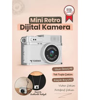 Mini Dijital Kamera Selfie Video Vlog Kamerası Mini Anahtarlık 1080P CMR35 Beyaz