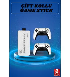Game Stick 4K Retro Çift Kollu Atari Oyunlari +20000 Oyunlu Konsol Nostalji