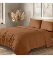 Organik Pamuk Akfil Nevresim Takımı Çift Kişilik 200x220 cm Kiremit KİREMİT 200 x 220