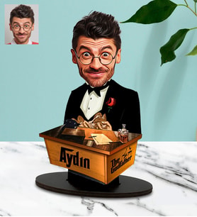 Kişiye Özel The Godfather Karikatür Biblo