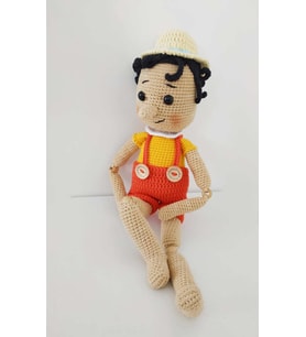Pinokyo Amigurumi Organik Oyuncak