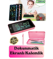 #Tablet Pratik Eğitici Eğlenceli Not Alma Yazı Tableti Özel Kalemli LCD Dokunmatik Ekranlı Kalemlik