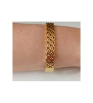 Geometrik Desenli 316L Çelik Kelepçe Bilezik – 1 cm (Çok Renkli)