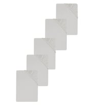 5 Adet Düz Pamuklu Tek Kişilik 80 x 200 x 30 cm Lastikli Penye Çarşaf (Gri)