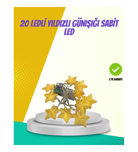 Mey İthalat® Dekoratif Yıldız Led Aydınlatma 20 Ledli 5 Metre Günışığı