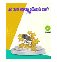 Mey İthalat® Dekoratif Yıldız Led Aydınlatma 20 Ledli 5 Metre Günışığı