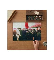 Atatür ve Çocuklar Tasarımı 240 parça Ahşap Puzzle Ahşap Kutuda MP06942