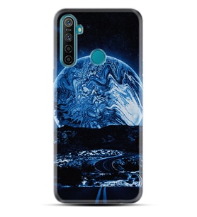 Realme 5i 5 Pro 6i 7 Pro 8 Kılıf Desemli Silikon Mavi Gece 1605