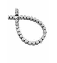 Hematit Doğal Taş Parlak Gümüş Küp Kesim 6x6mm Dizi [AA]