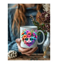 Kedi Baskılı 3D Tasarım Seramik Kupa Mug - Hediyelik Kupa Bardak (01)