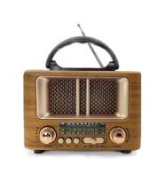 NS-8108  Retro Ahşap Tasarım Bluetooth Hoparlörlü Radyo – Fm/am Destekli, Şarjlı ve Taşınabilir Radyo