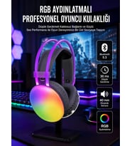 Rgb Işıklı Yüksek Ses Kaliteli Kablosuz Kulak Üstü Bluetooth Kulaklık