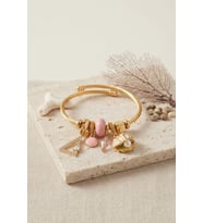 Mey İthalat® Pembe Deniz Kabuğu Model Renk Charmlı Bileklik