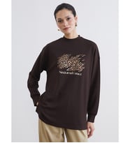 LCW Modest Kahverengi Bisiklet Yaka Oversize Kadın Sweatshirt Tunik