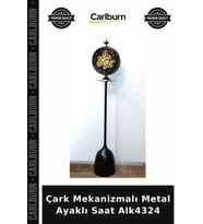 Özel Üretim Dekoratif Masa Saati Endüstriyel Modern Çark Mekanizmalı Metal Ayaklı Saat Alk4324