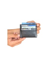 Premium Serisi Lüks Deri Özel Tasarım Yatay Klasik Erkek Kartlık (Siyah)
