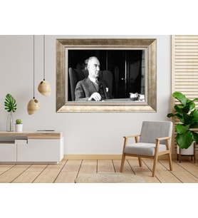 Gümüş Çerçeveli Atatürk Tablo a596