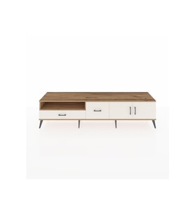 Hyperion TV Ünitesi 2 Raflı 2 Çekmeceli 2 Kapaklı 220x44x51 Çam-Aytaşı