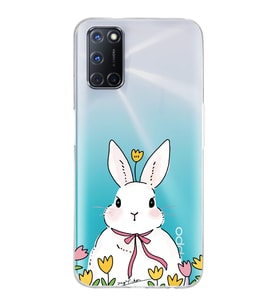 Oppo A52/A72/A92 Uyumlu Tavşan Tasarımlı Şeffaf Telefon Kılıfı