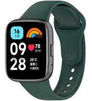 Akıllı Saat Kordonu, Redmi Watch 3 Active ile Uyumlu Silikon Tokalı Saat Kayışı, Terletmez, Ayarlanabilir Yedek Kordon - Koyu Yeşil