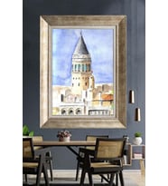 GÜMÜŞ ÇERÇEVELİ PASPARTULU TABLO V38