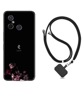 Xiaomi Redmi 12C Kılıf Silikon Boyun Askılı İpli Desenli Silikon Love 1629
