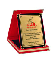 Kişiye Özel Tarih Öğretmeni Tasarımlı Kadife Plaket