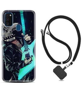 Samsung M21 M22 M23 M30 M31S M32 Kılıf Boyun Askılı Silikon Dog Guitar 1789