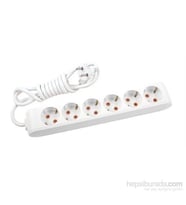 Viko Multi-Let Altılı Priz Topraklı Kablolu Çocuk Korumalı 5 Metre-Beyaz 90113605