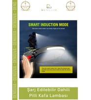 #KafaLambası Güçlü 5 Aydınlatma Modlu COB LED Sensörlü USB Şarj Edilebilir Dahili Pilli Kafa Lambası