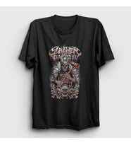 Presmono Unisex Siyah Skulls Slaughter To Prevail T-Shirt 461548tt