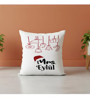 Mrs Kadın Arkadaşa Yılbaşı Yastığı Kişiye Özel