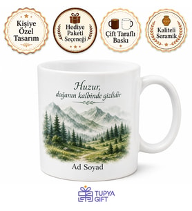 Giresun Doğa Kaçamağı Temalı Kupa Bardak Hediye Porselen Mug