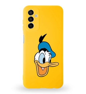 Samsung Galaxy M13 Uyumlu Lansman Kılıf Altı Kapalı İçi Kadife  Donald Duck-A Tasarımlı  Kapak (Şeffaf)