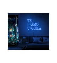 TE:AMO/QUILA Yazılı ve Şekilli Neon Tabela