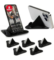 Adet Siyah Telefon Standı, Masaüstü Telefon Tutucu ve Tablet Standı, 3 Açılı Piramit Tasarım, 4–11 İnç Telefon, Tablet ve Kindle E-Kitap Okuyucu Uyumlu