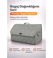 Bagaj Çantası Oto Bagaj Organizer Çift Kat Deri Su Geçirmez Kaymaz Katlanır Araç Düzenleyici