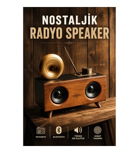 Global Çift Hoparlörlü Gramofon Speaker – Bluetooth, Stereo ve 3D Ses Teknolojisi