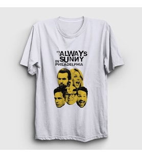 Presmono Unisex Beyaz Cover It's Always Sunny In Philadelphia T-Shirt 489671tt