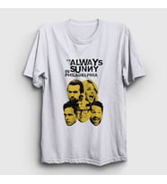Presmono Unisex Beyaz Cover It's Always Sunny In Philadelphia T-Shirt 489671tt