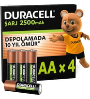 Şarj Edilebilir Aa 2500Mah Piller, 4'Lü Paket