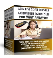 Açık Lise Sözel Tüm Dersler Görüntülü Eğitim Seti