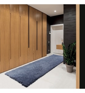 AGKHOME Orijinal Amerikan Shaggy Halı - 80 x 240 cm - Mavi