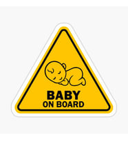 Arabada Bebek Var Sticker oto Yapıştırma Etiket 18cm MD17