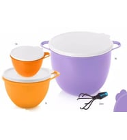 Tupperware Büyük Renkli 4 lü Miksim Saklama ve Hazırlama  Kabı Set ESC