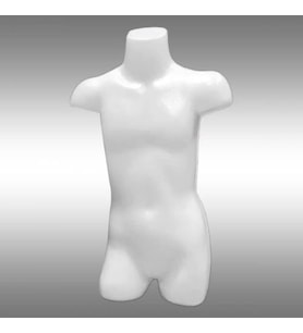 Vitrin Mankeni Çocuk Plastik Yarım Paçalı Üst Manken Tors (Vitrin RAF)