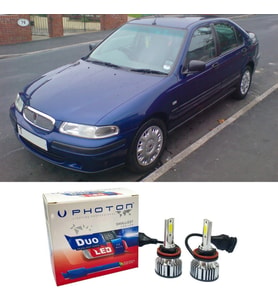 Rover 400 Led Xenon Uzun + Kısa Far Ampulü H4 Duo Yeni Seri Beyaz